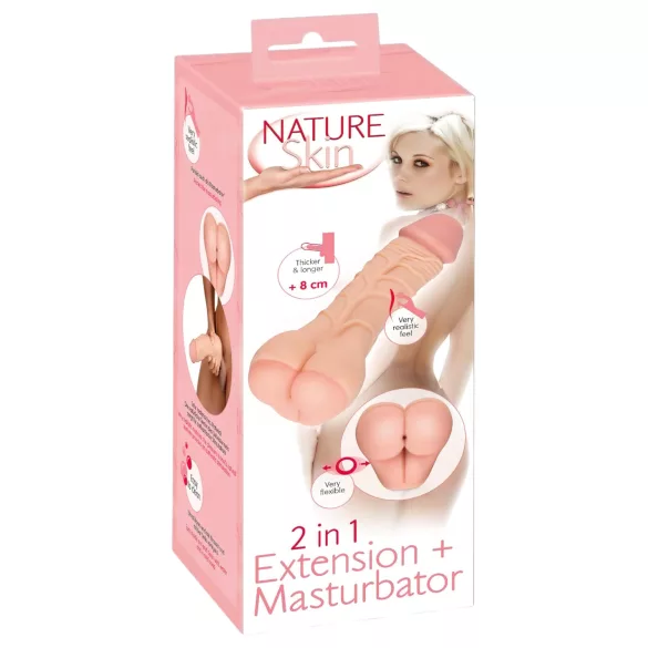 Nature Skin - masturbatore anale e guaina pene - effetto pelle naturale