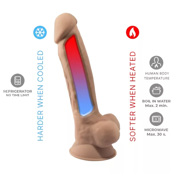 Silexd 7 - dildo con ventosa - realistico 17,5 cm - colore naturale