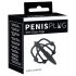 Penisplug - gabbia glande silicone con dilatatore (nero)