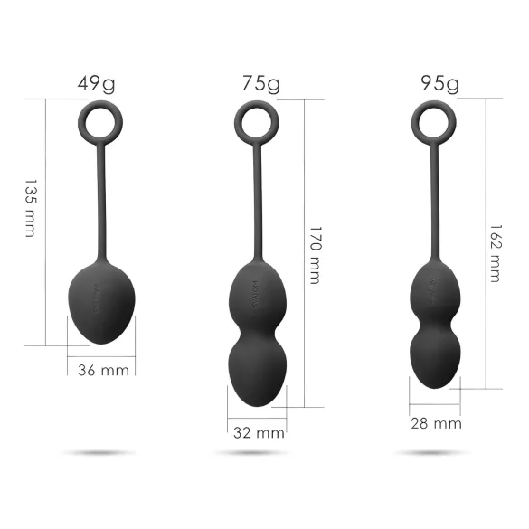 Svakom Nova - set 3 palline vaginali - silicone rosso