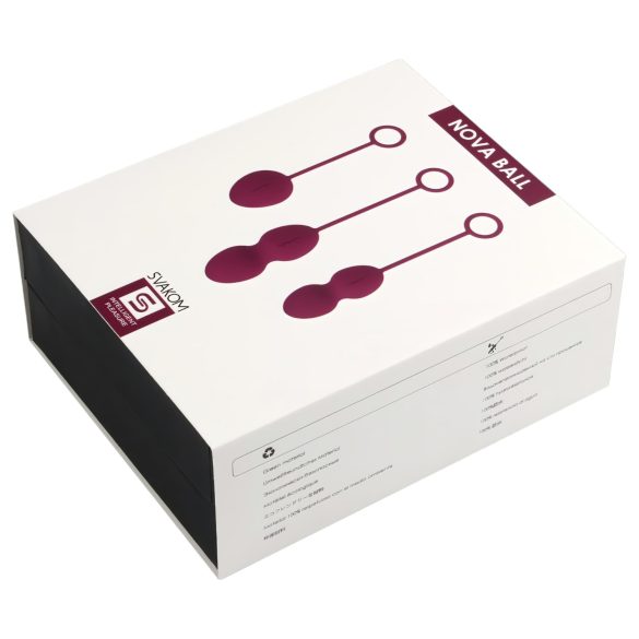 Svakom Nova - set di 3 palline vaginali - silicone viola