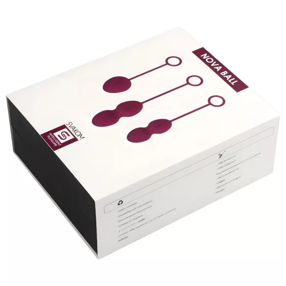 Svakom Nova - set di 3 palline vaginali - silicone viola
