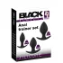 Black Velvets - set plug anale in silicone 3 pezzi - nero