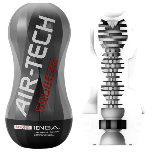 TENGA Air-Tech Squeeze Strong - masturbatore succhiante (nero)
