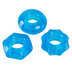   You2Toys - Trio di anelli per pene in silicone elastico (blu)