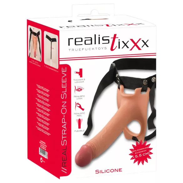 Realistixxx - dildo strap-on vuoto indossabile - colore naturale
