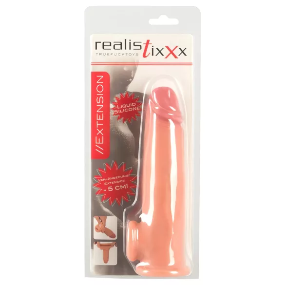Realistixxx - guaina fallo con anello - prolunga 19cm - colore naturale