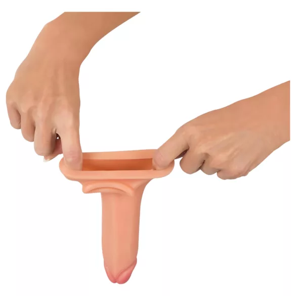 Realistixxx - guaina fallo con anello - prolunga 19cm - colore naturale