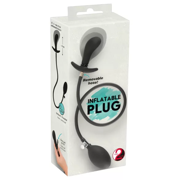 You2Toys - plug anale dilatatore gonfiabile - nero
