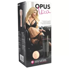  mystim OPUS Mica - masturbatore realistico vagina artificiale - pelle nera