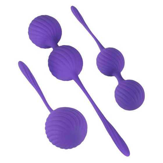 Set di palline di Kegel SMILE 3 - viola (tris)
