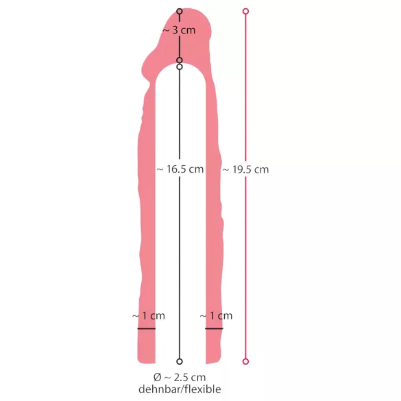 Nature Skin - guaina pene allungante e ingrossante - 19,5 cm