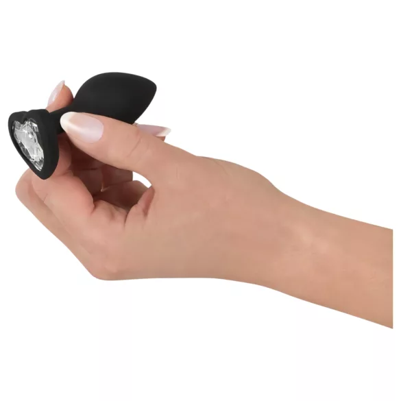 You2Toys - plug anale con pietra bianca - nero