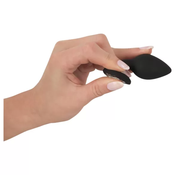 You2Toys - plug anale con pietra bianca - nero