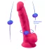 Silexd 7 - dildo con testicoli e ventosa - 17,5 cm (rosa)