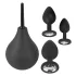 Black Velvets - set plug anale 4 pezzi - silicone nero