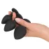 Black Velvets - set plug anale 4 pezzi - silicone nero