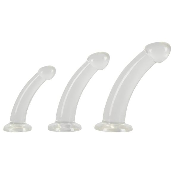 Set anale trasparente Crystal: 3 pezzi - Makkos