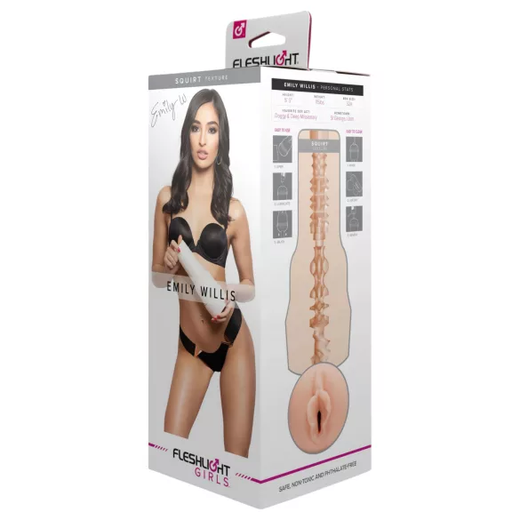 Fleshlight Emily Willis Squirt - vagina artificiale realistica (color carne)