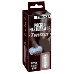 Masturbatore Twister trasparente in materiale realistico