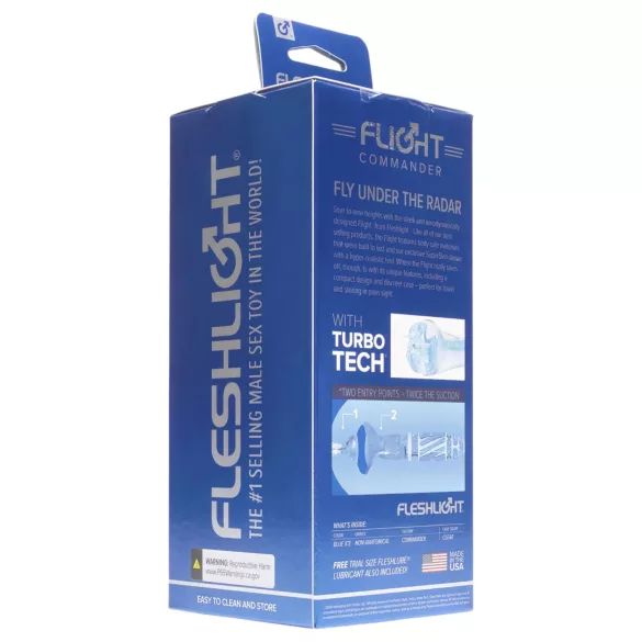 Fleshlight - masturbatore uomo con effetto suzione - blu Flight Commander