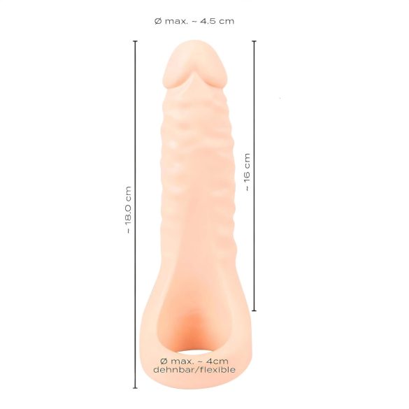 Realistixxx Double F - dildo realistico doppio con anello fallico