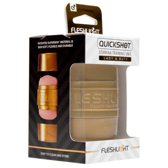Fleshlight Quickshot Allenamento di Resistenza - Mini Vagina e Ano (Rosa)