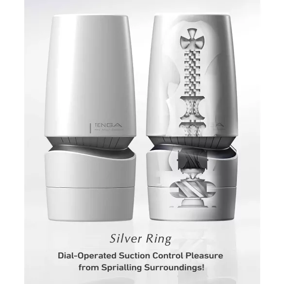 TENGA Aero - masturbatore bocca super aspirazione - bianco argento