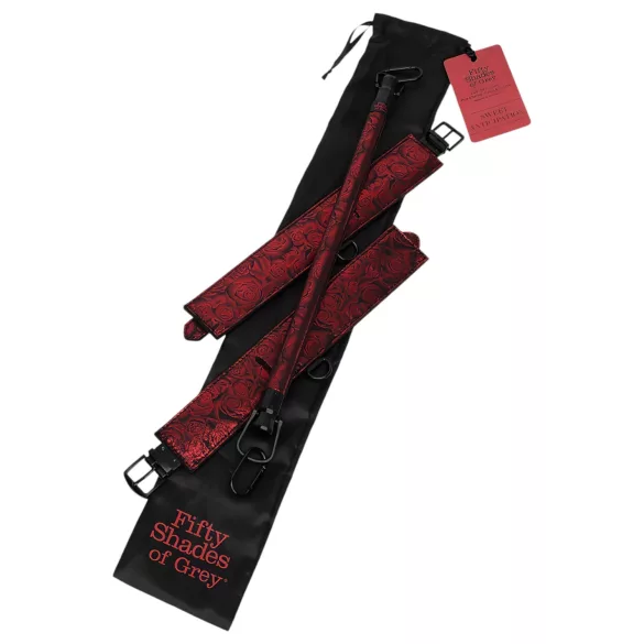 Fifty Shades of Grey - barra divaricatrice regolabile - nero rosso