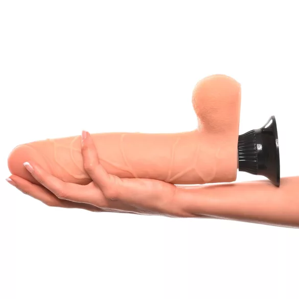 Real Feel Deluxe No.9 - vibratore realistico con testicoli - colore naturale