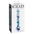 Icicles No. 08 - dildo doppia punta ondulato - vetro trasparente blu