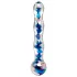 Icicles No. 08 - dildo doppia punta ondulato - vetro trasparente blu