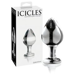 Icicles No. 25 - plug anale conico - vetro trasparente
