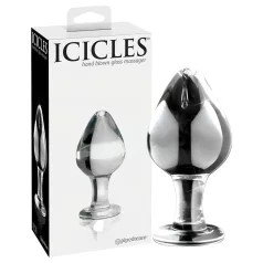 Icicles No. 25 - plug anale conico - vetro trasparente
