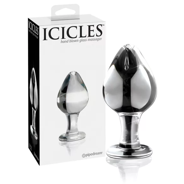 Icicles No. 25 - plug anale conico - vetro trasparente