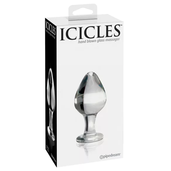 Icicles No. 25 - plug anale conico - vetro trasparente