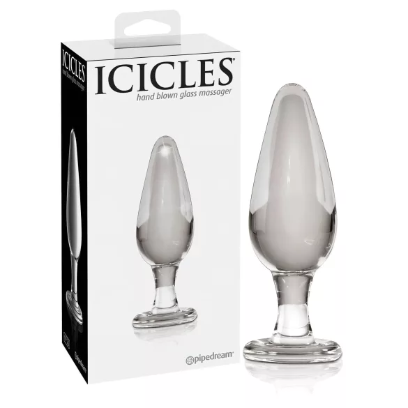 Icicles No. 26 - plug anale conico - vetro trasparente