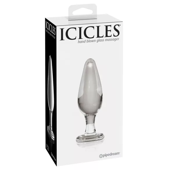 Icicles No. 26 - plug anale conico - vetro trasparente