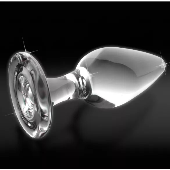 Icicles No. 26 - plug anale conico - vetro trasparente