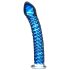 Icicles No. 29 - Dildo in vetro a spirale (blu)
