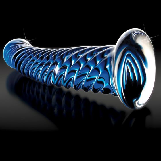 Dildo in Vetro a Spirale Icicles No. 29 - Design Peniforme (Blu)