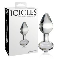 Icicles No. 44 - plug anale a cono - vetro trasparente