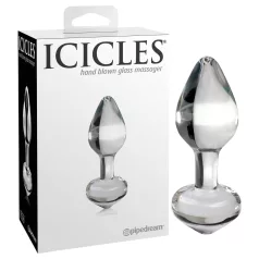 Icicles No. 44 - plug anale a cono - vetro trasparente