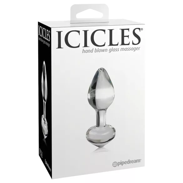 Icicles No. 44 - plug anale a cono - vetro trasparente