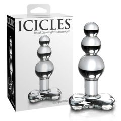   Icicles No. 47 - Dildo anale in vetro a tre perle (trasparente)
