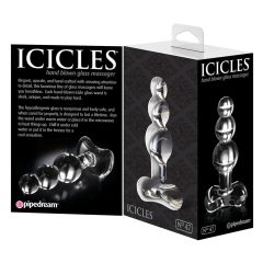   Icicles No. 47 - Dildo anale in vetro a tre perle (trasparente)
