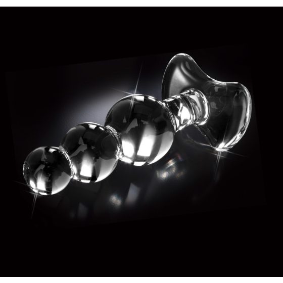 Icicles No. 47 - Dildo anale in vetro a tre perle (trasparente)