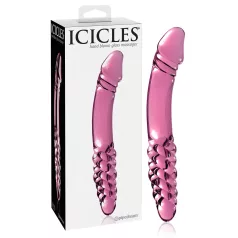   Icicles No. 57 - dildo doppia penetrazione con pene - vetro rosa
