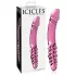 Icicles No. 57 - dildo doppia penetrazione con pene - vetro rosa