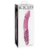 Icicles No. 57 - dildo doppia penetrazione con pene - vetro rosa